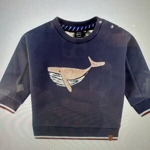 🐳 Babyface Whale Print Pullover – Navy
Boys Size 8